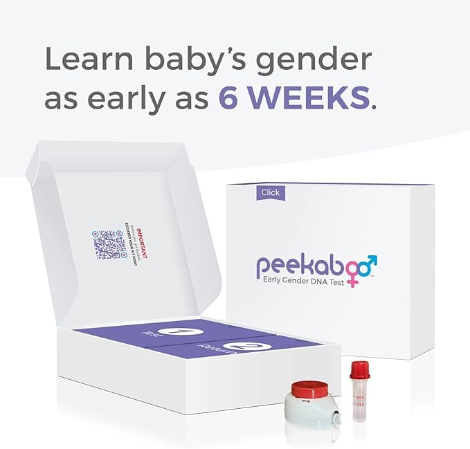 Peekaboo Click At-Home DNA Gender Test – 6 Weeks, 99% Accurate, All Fees Included