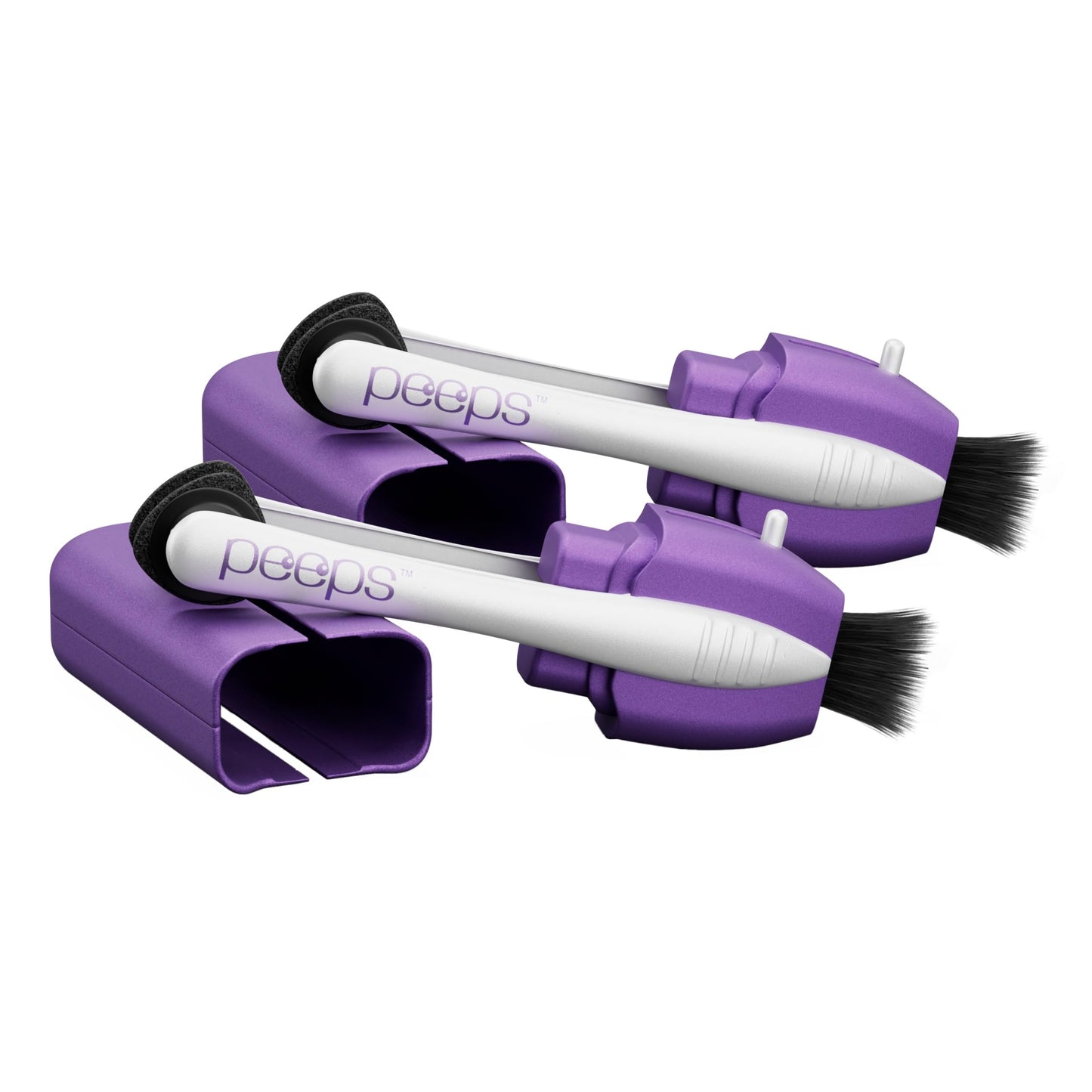 CarbonKlean Peeps Eyeglass Lens Cleaner - NASA-Trusted Carbon Microfiber, 2-Pack Lavender