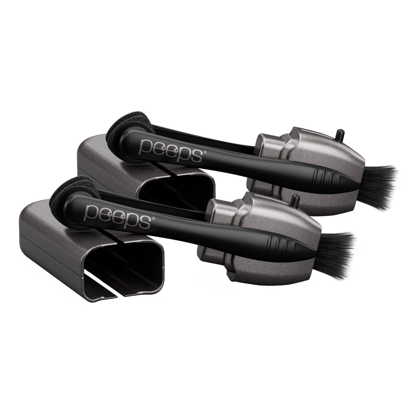CarbonKlean Peeps Eyeglass Lens Cleaner - NASA-Used Carbon Microfiber, 2 Pack (Silver) - 500 Uses