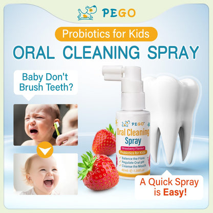 PEGO Kids Oral Spray - Cavity Prevention & Fresh Breath for Newborn to Preschoolers (40ml)