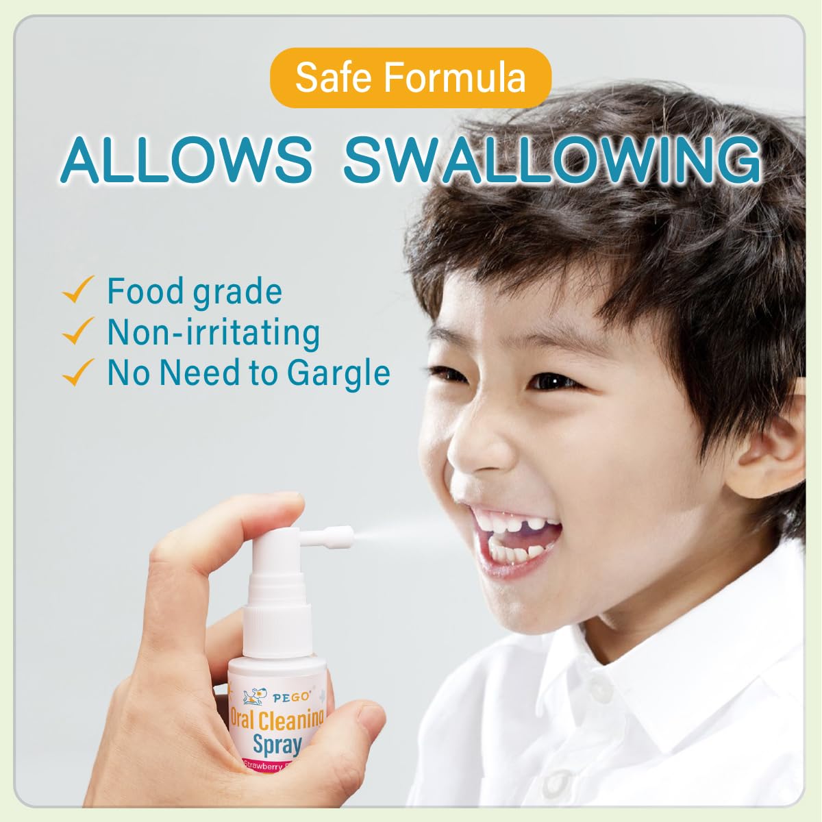 PEGO Kids Oral Spray - Cavity Prevention & Fresh Breath for Newborn to Preschoolers (40ml)