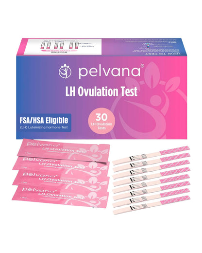 Pelvana 30 LH Ovulation Test Kit - Easy Peak Fertility Tracking, 30 Strips