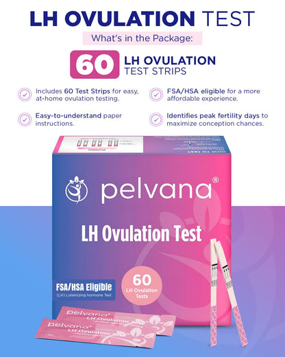 Pelvana 60 LH Ovulation Test Kit — FSA/HSA Eligible, Easy to Use