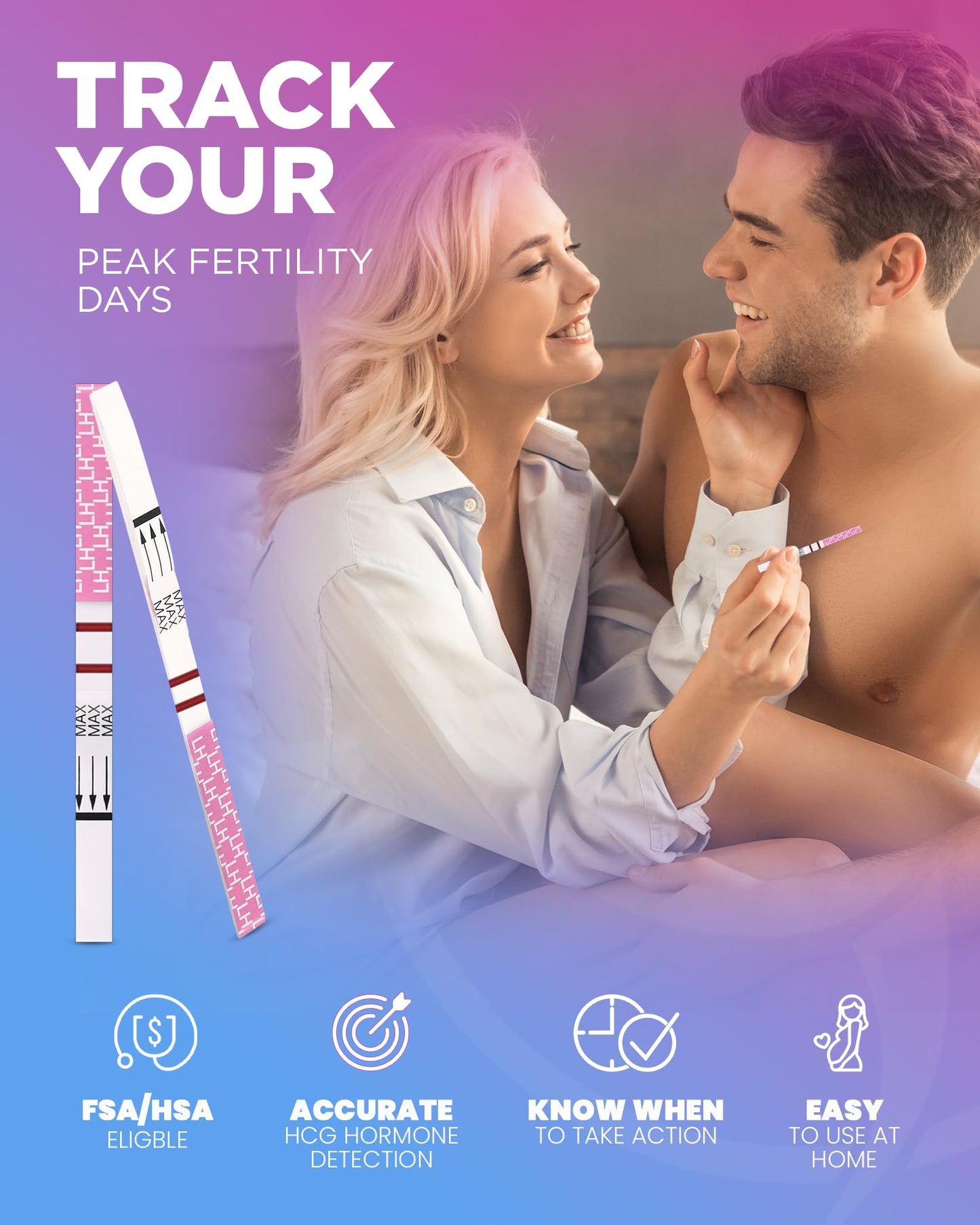 Pelvana 30 LH Ovulation Test Kit - Easy Peak Fertility Tracking, 30 Strips