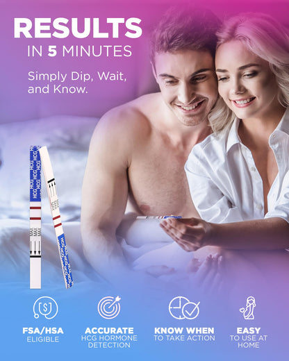 Pelvana HCG Pregnancy Test Strips 20 Count – 5-Minute Results | Bulk Pack