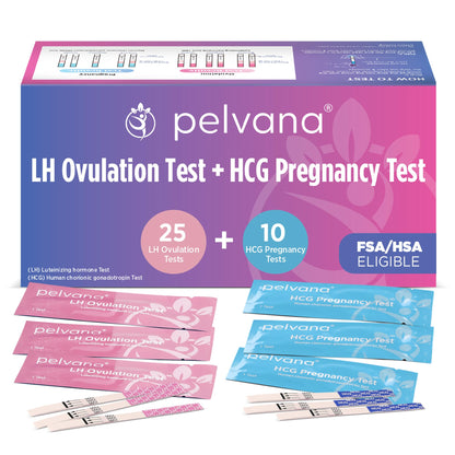 Pelvana Pregnancy & Ovulation Test Strips Combo Kit – 35 Piece At-Home Fertility Tests