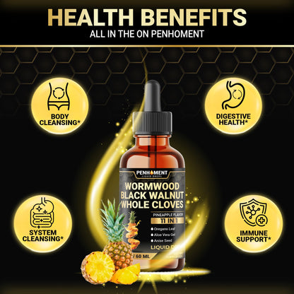 Penhoment 11in1 2100mg Wormwood Drops Pineapple Flavor - 2 oz | 60 Day Supply