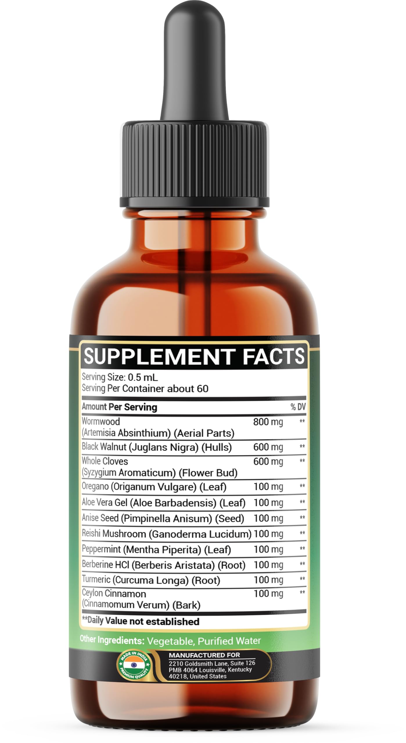 Penhoment 10in1 Wormwood Tincture, Berry Mix – 1 FL OZ (2 Months)