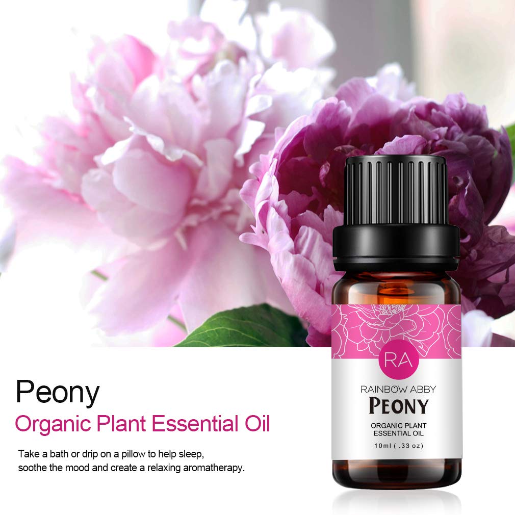 2-Pack Peony Essential Oil – 100% Pure Organic (10ml) for Diffuser & Skincare