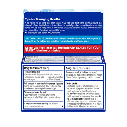 Pepcid AC Maximum Strength Heartburn Relief Tablets - 40 ct, 20 mg Famotidine, Icy Cool Mint