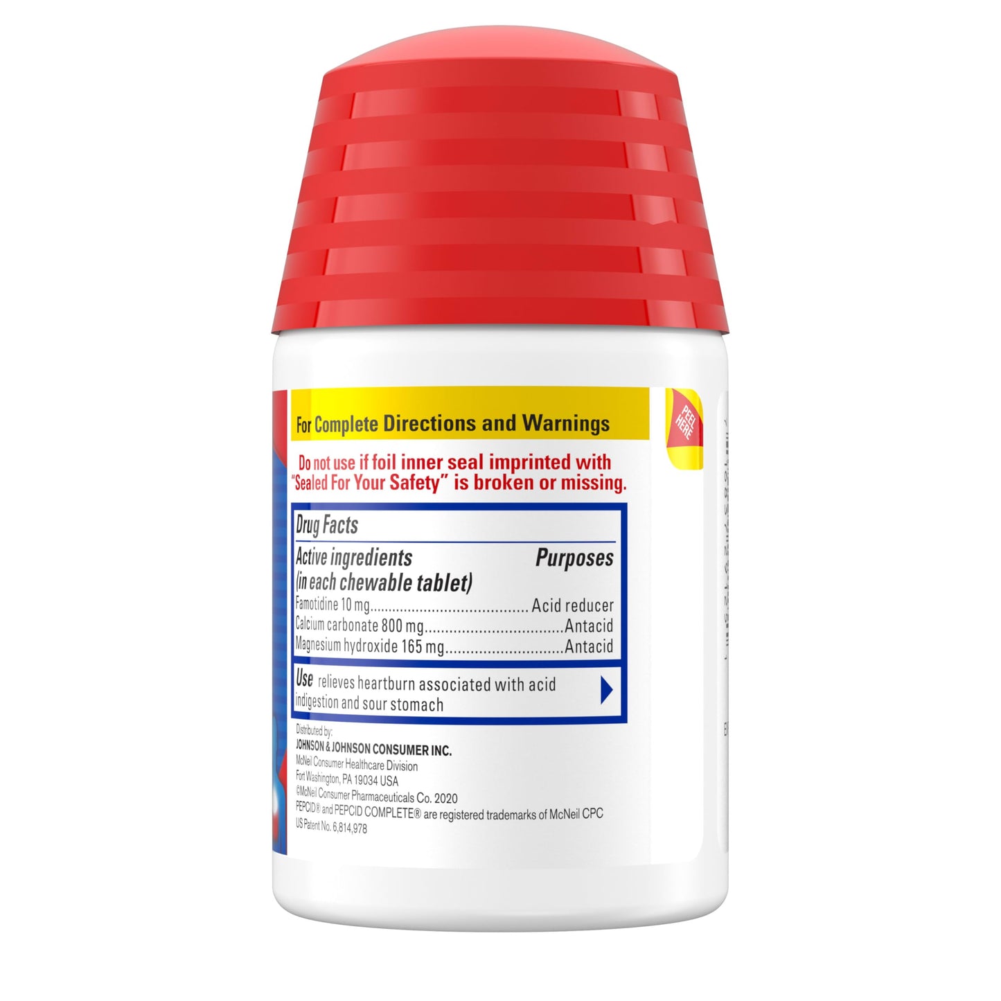 Pepcid Complete Berry Chewable Tablets | Dual-Action Acid Reducer & Antacid