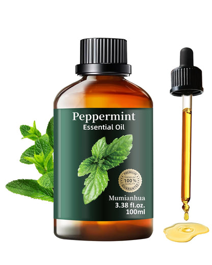 Peppermint Essential Oil – Pure Natural Peppermint Oil for Diffuser, Aromatherapy (3.38 fl oz)
