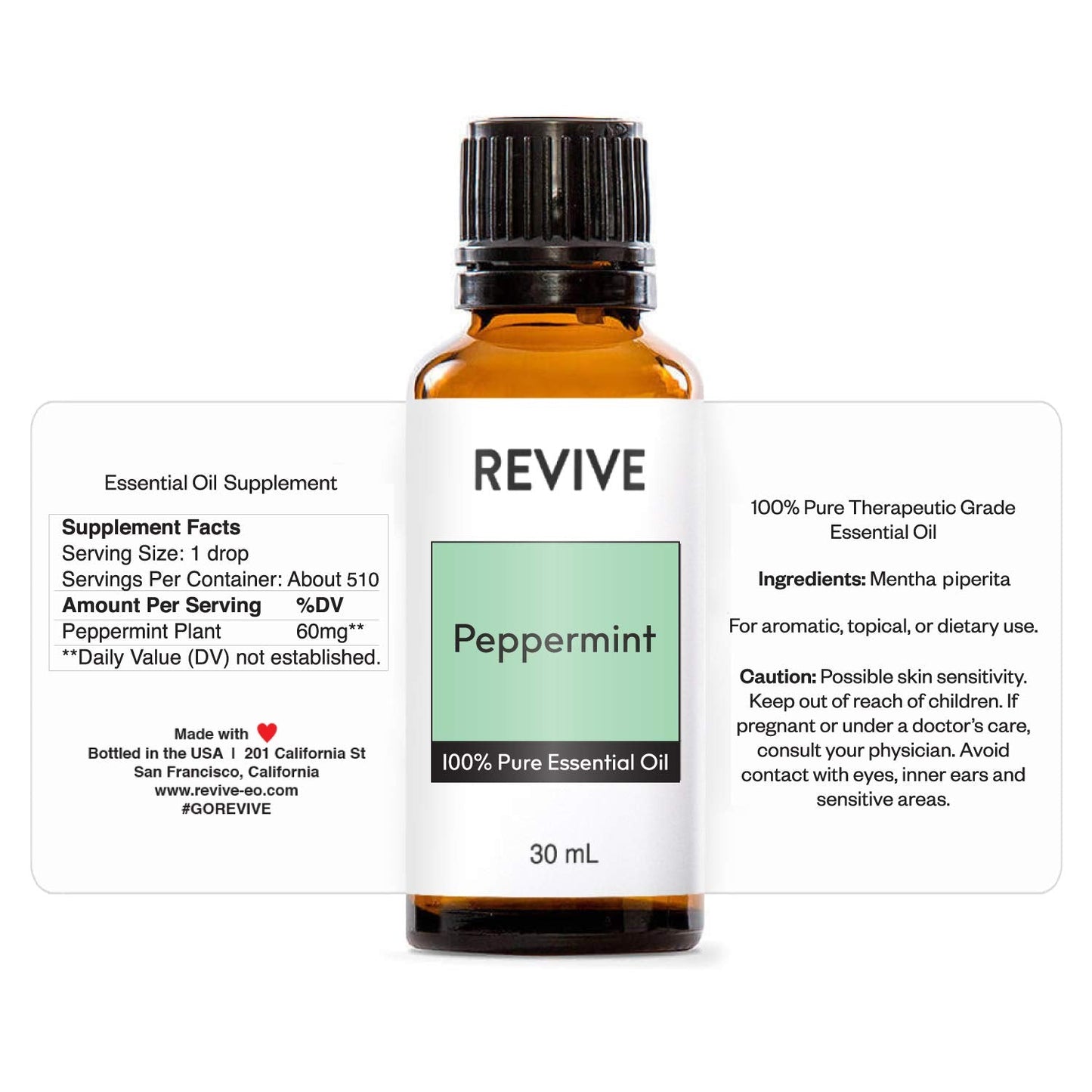 Peppermint Essential Oil 30mL by Revive Essential Oils - 100% Pure Therapeutic Grade
