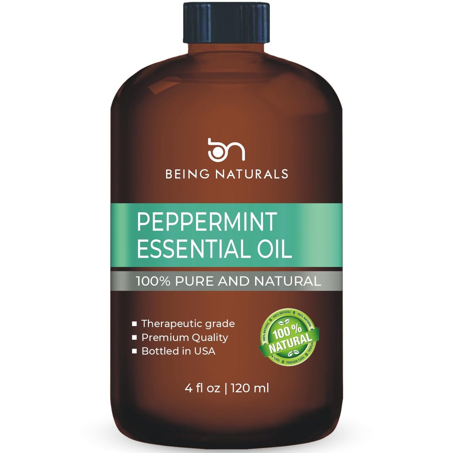 Peppermint Essential Oil - 4 oz, 100% Pure & Natural, Premium Therapeutic Grade with Glass Dropper