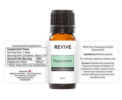 Peppermint Essential Oil – 100% Pure Therapeutic Grade | Revive Essential Oils