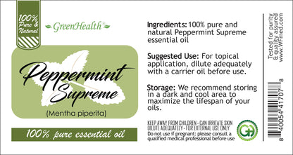 Peppermint Essential Oil 8 oz – Pure Mentha Piperita | GreenHealth