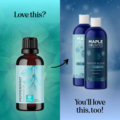 Peppermint Essential Oil – 100% Pure, Undiluted 1oz for Diffusers, Hair, Skin & Nails
