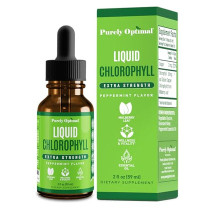 Premium Chlorophyll Liquid Drops - 118 Servings, 100% Natural & Gluten Free | Non-GMO, USA Made