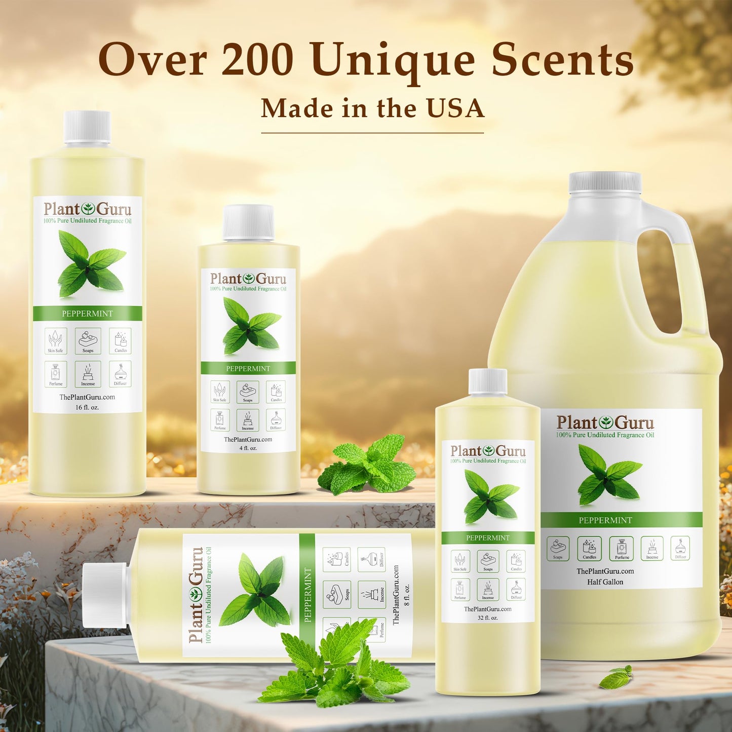 Peppermint Fragrance Oil 8 fl oz. | DIY Soap, Candles, Bath Bombs & More
