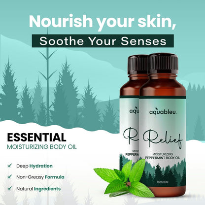 Peppermint Massage Oil – Aromatherapy Blend for Refreshing Relief (80ml)