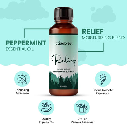 Peppermint Massage Oil – Aromatherapy Blend for Refreshing Relief (80ml)