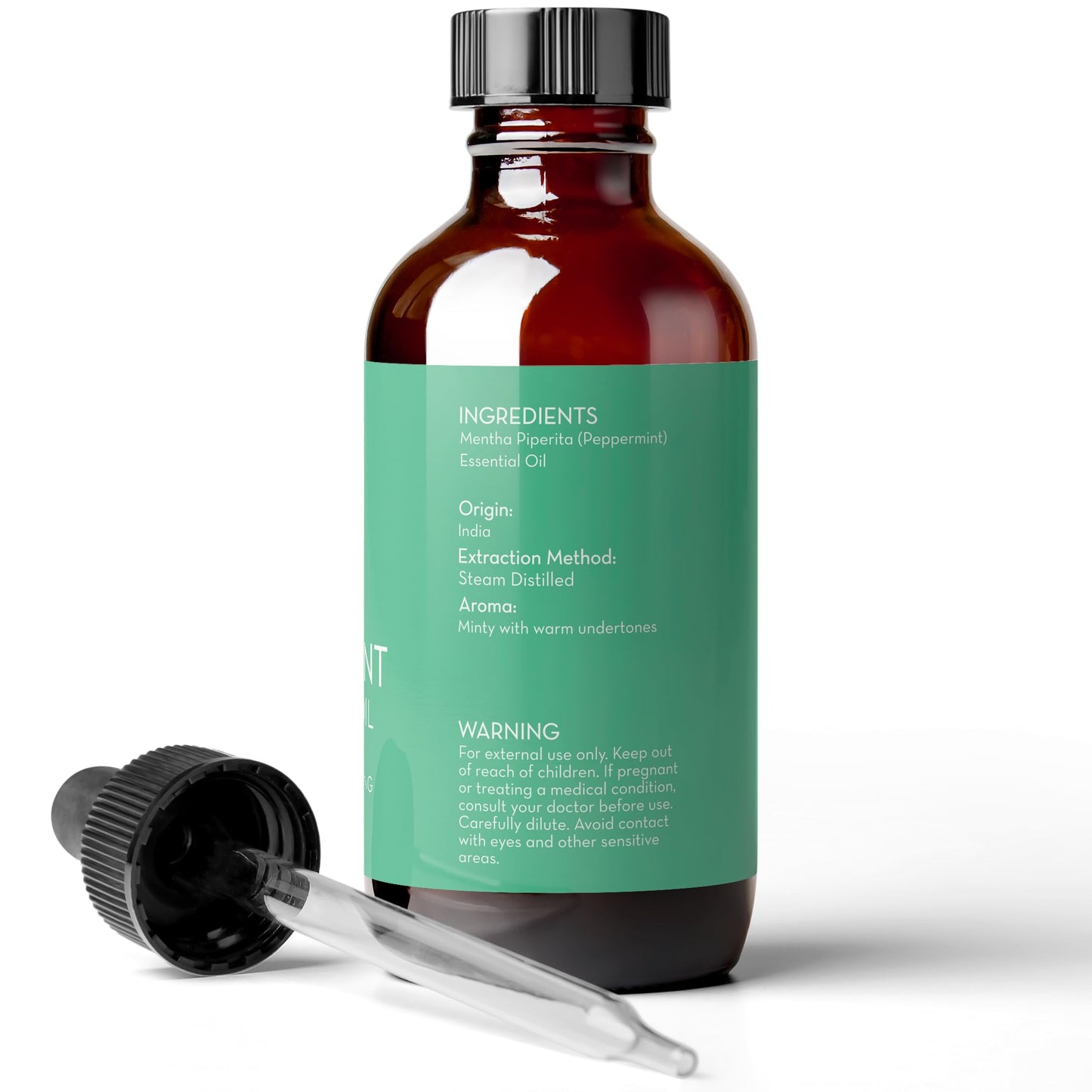 Pure Body Naturals Peppermint Essential Oil - 4 Fl Oz, 100% Pure & Undiluted
