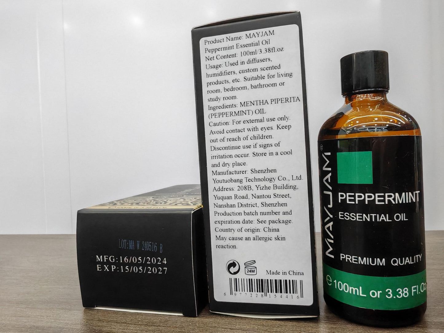 Peppermint Essential Oil 3.38 Fl Oz – Premium Grade for Diffuser, Skin & Hair Care