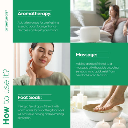 artnaturals Peppermint Essential Oil 4oz – 100% Pure Therapeutic Grade (Mentha piperita)