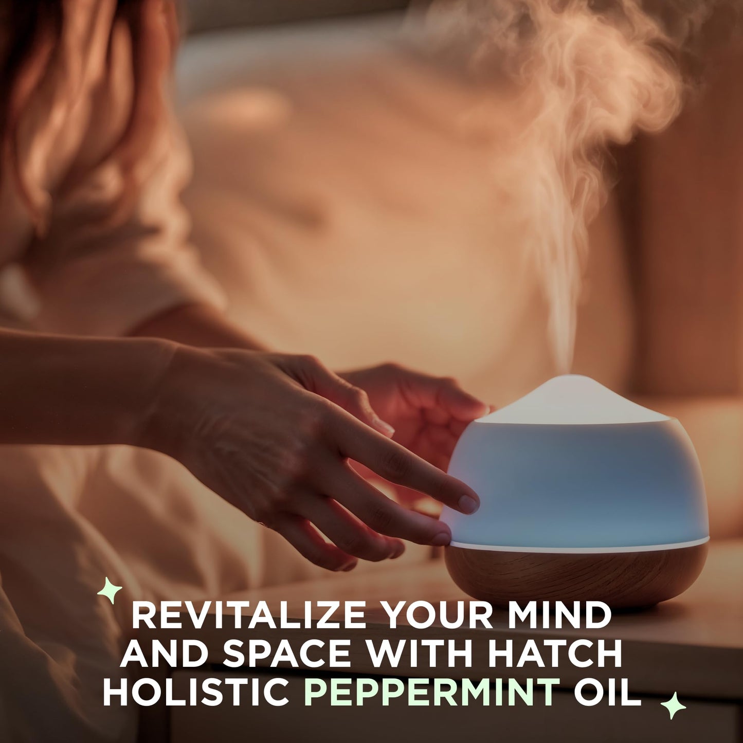 Hatch Holistic Peppermint Essential Oil - 1oz | Pure Peppermint Oil for Diffusers, Aromatherapy, Skincare