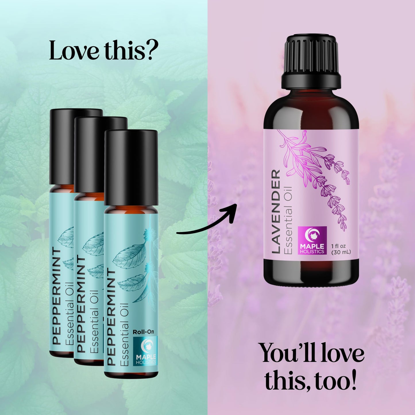 Peppermint Oil Roll-On | Pure Peppermint Essential Oil Rollerball for Headaches, Focus & Energy (3 Pack)