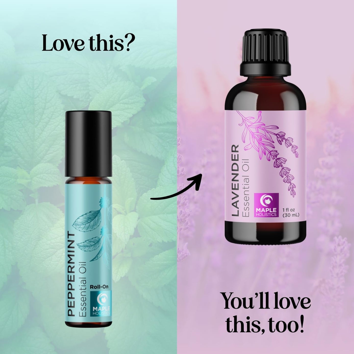 Peppermint Oil Roll On – Pure Peppermint Rollerball Essential Oil for Headaches, Focus & Energy | Maple Holistics