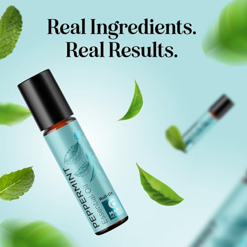 Peppermint Oil Roll On – Pure Peppermint Rollerball Essential Oil for Headaches, Focus & Energy | Maple Holistics