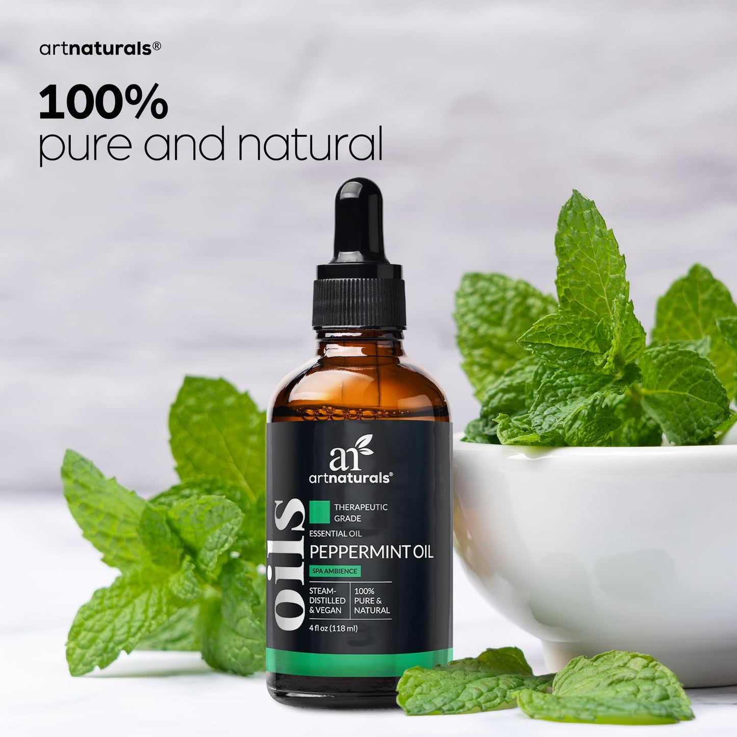 artnaturals Peppermint Essential Oil 4oz – 100% Pure Therapeutic Grade (Mentha piperita)