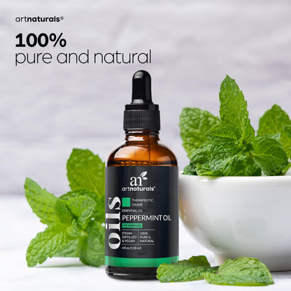 artnaturals Peppermint Essential Oil 4oz – 100% Pure Therapeutic Grade (Mentha piperita)