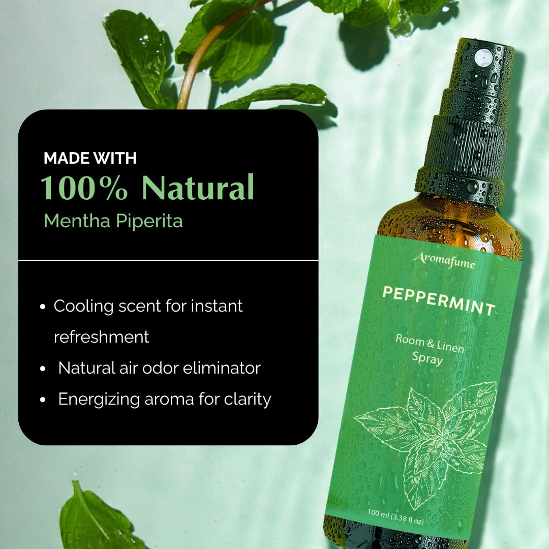 Peppermint Room, Linen & Pillow Spray - Aromafume 100ml