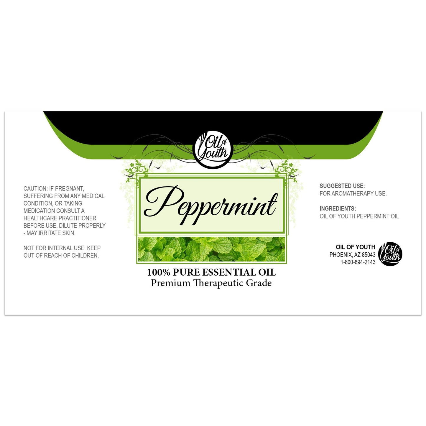 Oil of Youth Pure Peppermint Essential Oil 16 oz – Premium Grade for Diffuser, Spray, Hair and Massage