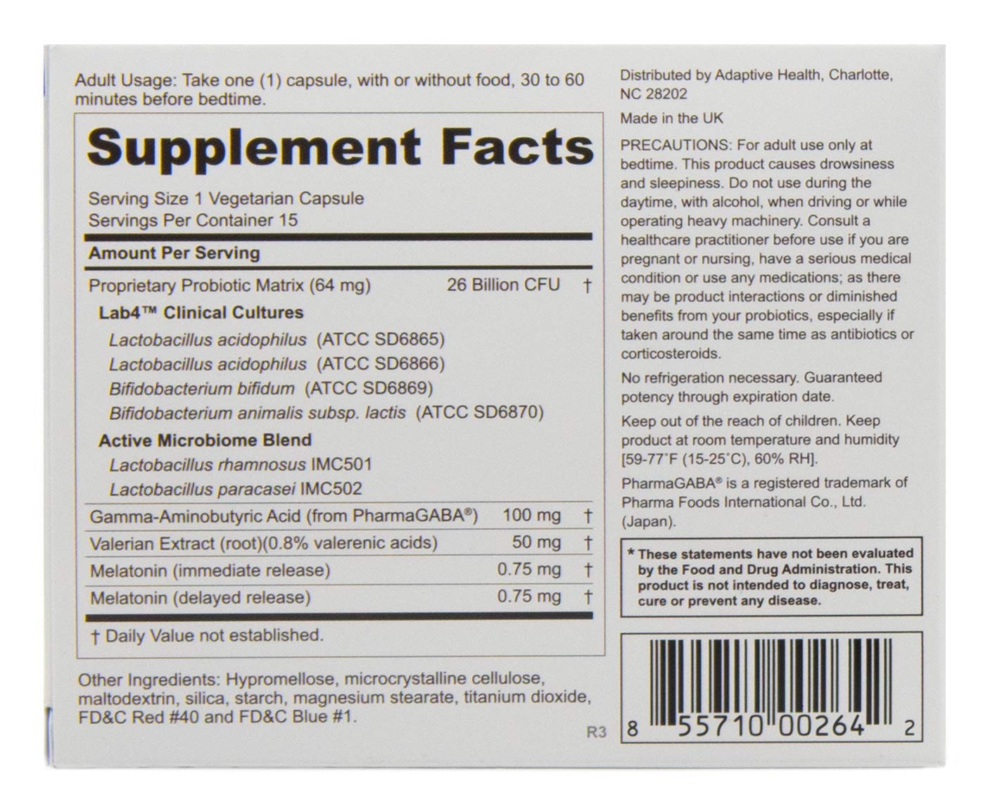 Peptiva 26 Billion CFU Probiotic and Sleep Support – Clinically Validated Multi-Strain Probiotic + Melatonin – 15 Count