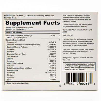 Peptiva Digestive Enzymes + Prodigest – Digestive Support (15 Count)