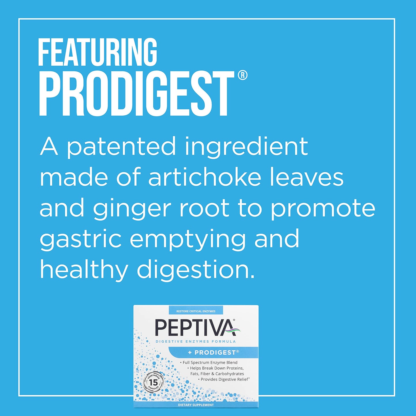 Peptiva Digestive Enzymes + Prodigest – Digestive Support (15 Count)