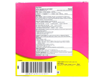 Pepto Bismol Chewables Dispenser – 32 Packs of 4 | Quick Digestive Relief & Symptom Support