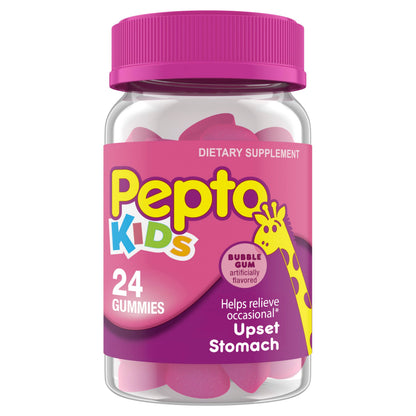 Pepto Kids Gummies – Multi-Symptom Relief for Occasional Upset Stomach | Ages 4+