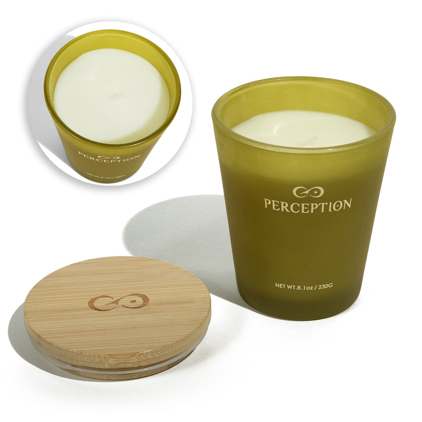 PERCEPTION AROMAS Bamboo Jasmine Candle | Luxury Soy Wax, Gift Box, 50-Hour Burn Time