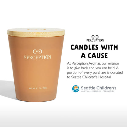 Perception Aromas Luxury Sandalwood Thyme Candle | Hand-Poured Soy, 50-Hour Burn Time, Gift Box
