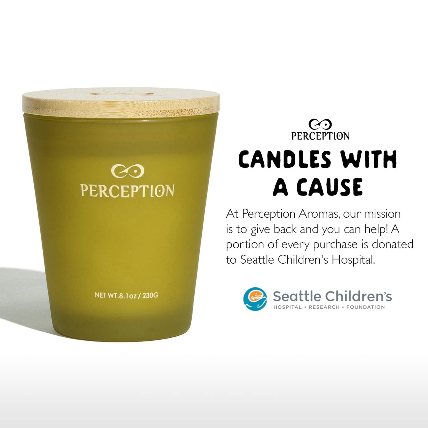PERCEPTION AROMAS Bamboo Jasmine Candle | Luxury Soy Wax, Gift Box, 50-Hour Burn Time