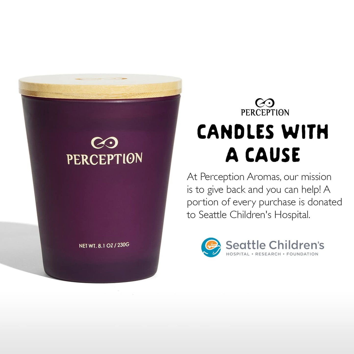 PERCEPTION AROMAS Luxury Lavender Vanilla Candle | 50 Hour Burn Time | Gift Box | Hand-Poured Soy Wax