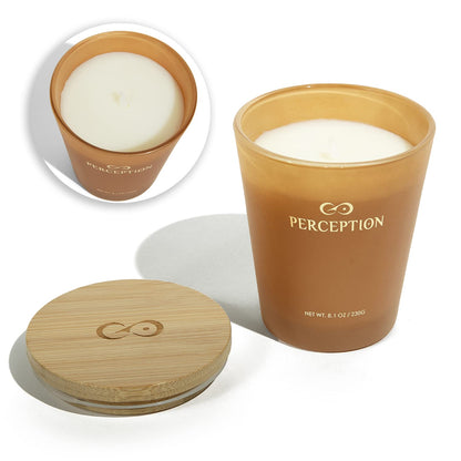 Perception Aromas Luxury Sandalwood Thyme Candle | Hand-Poured Soy, 50-Hour Burn Time, Gift Box