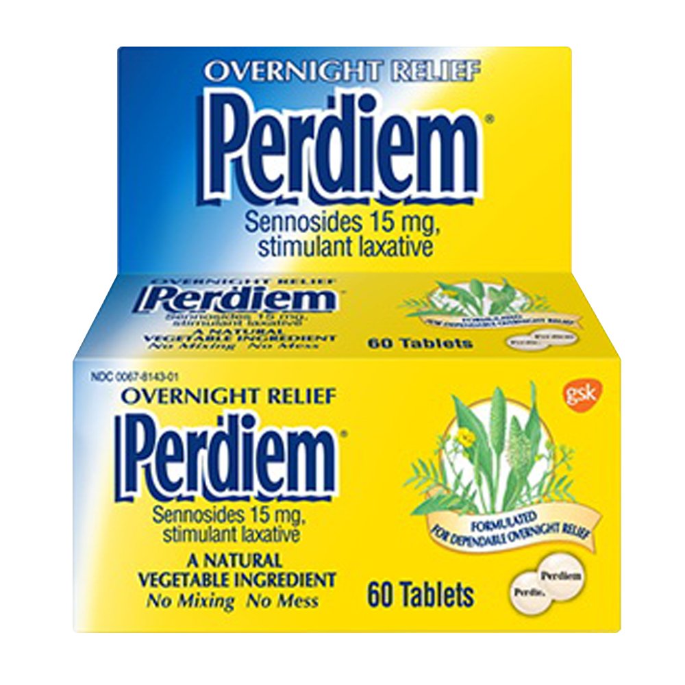 Perdiem Overnight Relief Laxative Pills - 60 ct by Perdiem