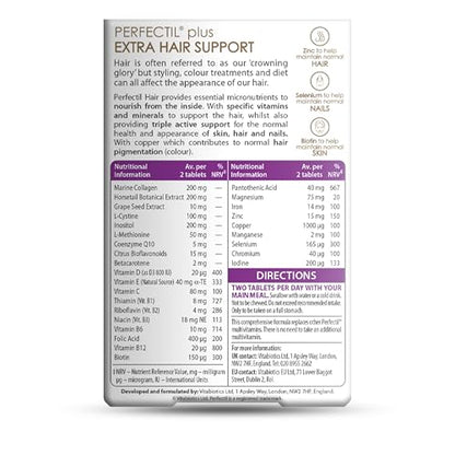 Perfectil Vitabiotics Multivitamin | Hair Growth and Thickening Formula | Supports Thicker, Healthy Hair | Vitamin D, E, Collagen, Biotin, and More