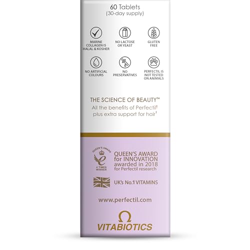Perfectil Vitabiotics Multivitamin | Hair Growth and Thickening Formula | Supports Thicker, Healthy Hair | Vitamin D, E, Collagen, Biotin, and More