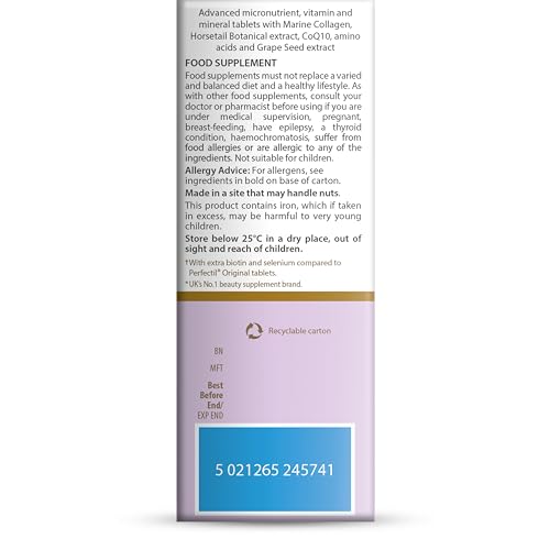 Perfectil Vitabiotics Multivitamin | Hair Growth and Thickening Formula | Supports Thicker, Healthy Hair | Vitamin D, E, Collagen, Biotin, and More